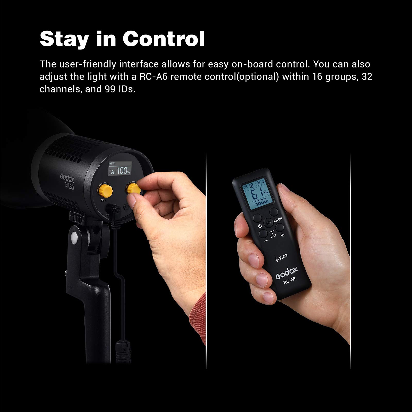 Amazon.com : Godox ML60 60W LED Video Light, Color Continuous